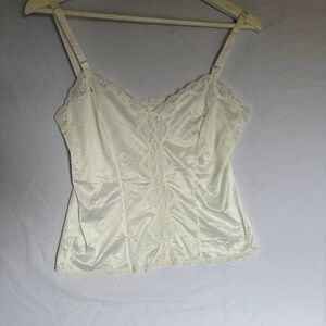 Vintage 90s Bridal White Lace Cami